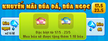 Khuyến mãi Búa Đá, Búa Ngọc