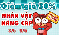Giảm gi&aacute; 30% nh&acirc;n vật n&acirc;ng cấp