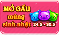 Mở Gấu mừng sinh nhật