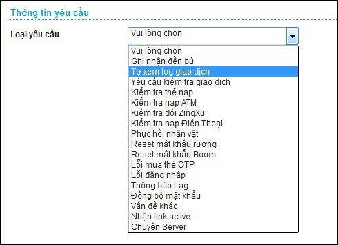 Tự xem Log giao dịch
