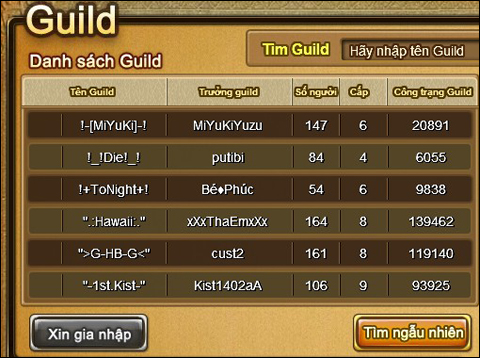 Gia nhập Guild