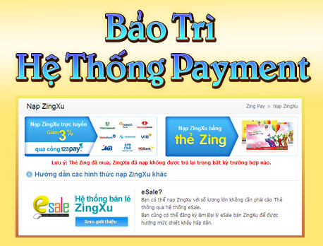 00h00 - 23/05: Bảo tr&igrave; hệ thống nạp thẻ