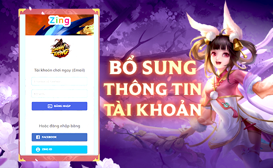 Bổ sung thông tin tài khoản
