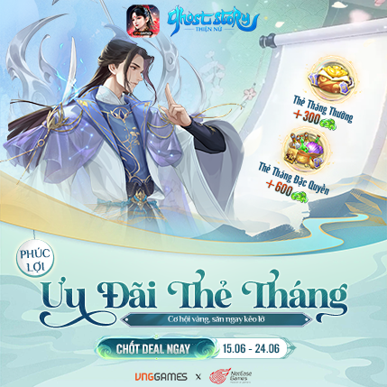 Tặng Thêm Ngọc Khi Mua Gói Thẻ Tháng | 15 - 24/06
