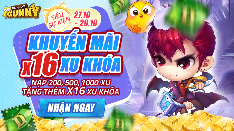 Khuyến mãi x16 Xu Khóa!