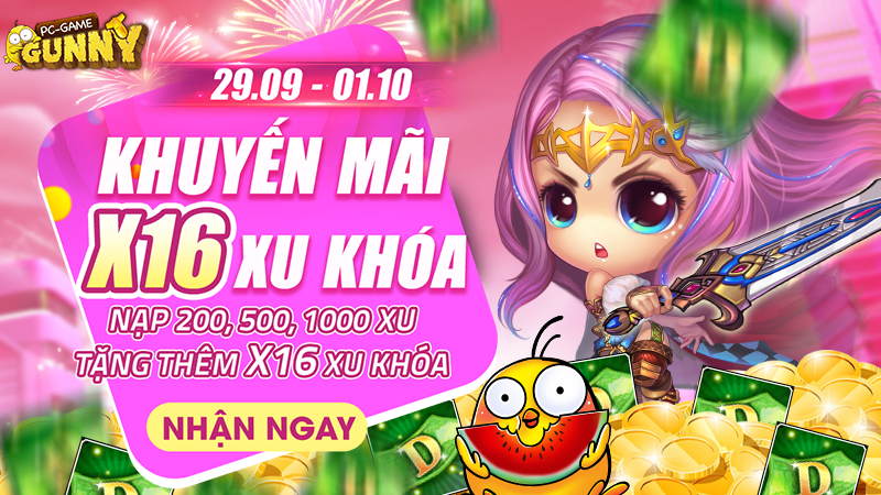Khuyến mãi x16 Xu Khóa!