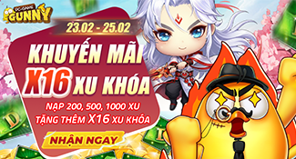 Khuyến mãi x16 Xu Khóa!