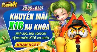 Khuyến mãi x16 Xu Khóa!