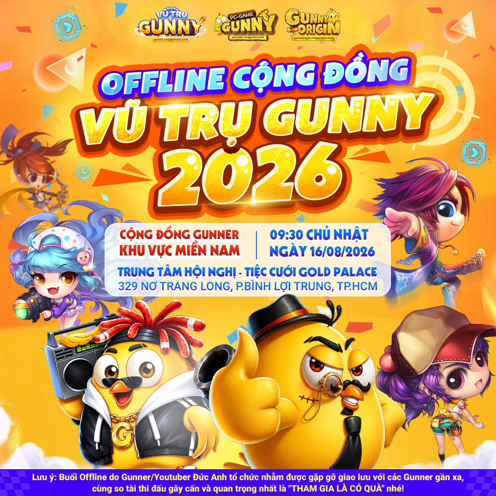 Offline Cộng Đồng Vũ Trụ Gunny 2026 -  Khu Vực Miền Nam