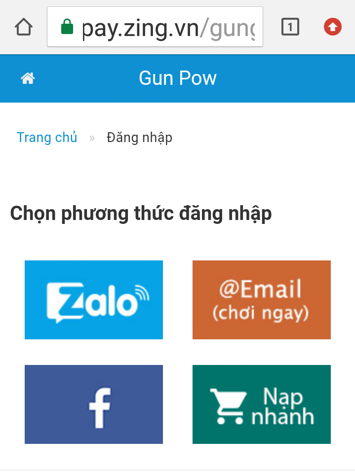 Hướng Dẫn Nạp Thẻ Gunpow Mobile Nhận 200% Khuyến Mãi - Zingpay.mobi