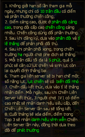 Hắc Ám Chi Quang - Liên Server 1vs1 Hắc Ám Chi Quang - Liên Server 1vs1
