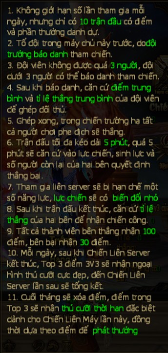 Hắc Ám Chi Quang - Liên Server 3vs3 Hắc Ám Chi Quang - Liên Server 3vs3