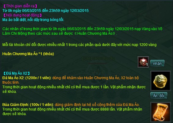 Webgame nhập vai Võ Lâm Chi Mộng - Ma Ảo