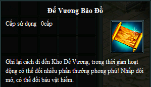 Webgame nhập vai Võ Lâm Chi Mộng - Hướng Dẫn Đế Vương Bảo Đồ