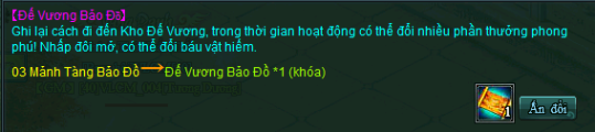 Webgame nhập vai Võ Lâm Chi Mộng - Hướng Dẫn Đế Vương Bảo Đồ