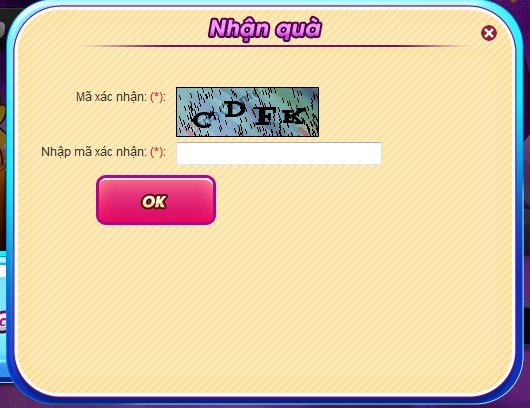 Đăng ký điện thoại nhận code Gunny