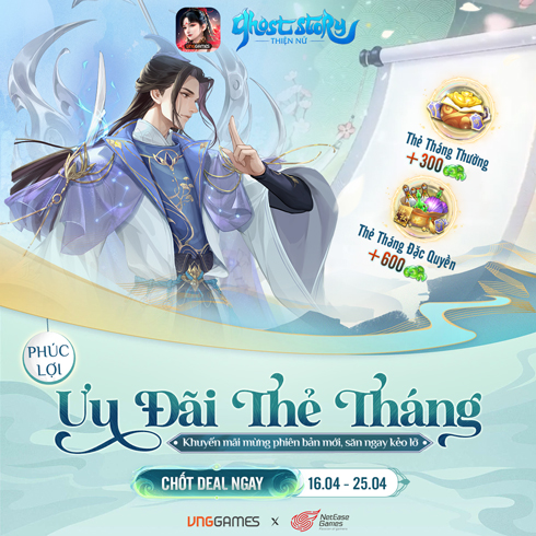 Tặng Thêm Ngọc Khi Mua Gói Thẻ Tháng | 16 - 25/04