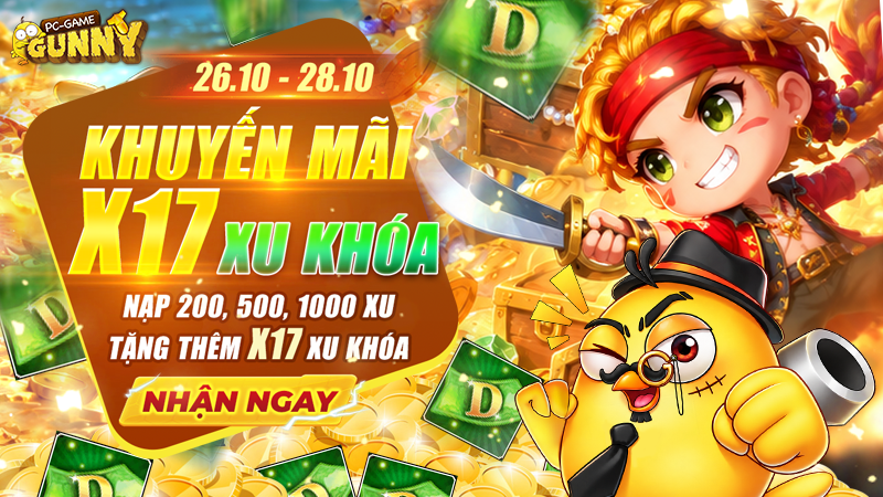 Khuyến mãi x17 Xu Khóa!
