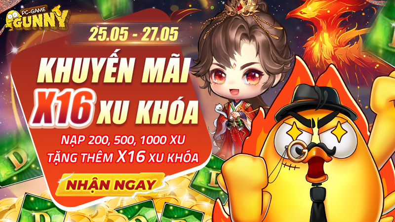 Khuyến mãi x16 Xu Khóa!