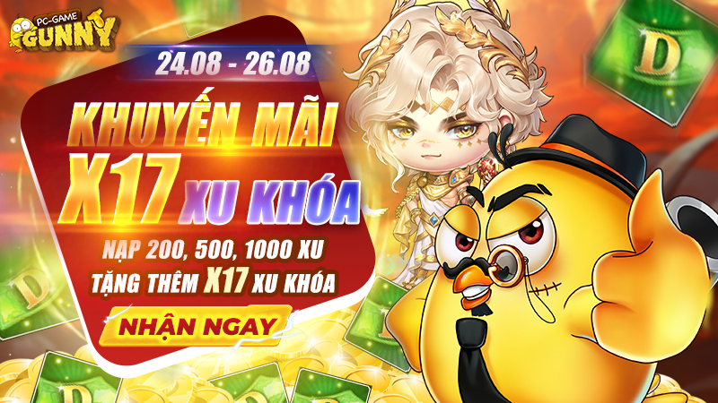 Khuyến mãi x17 Xu Khóa!