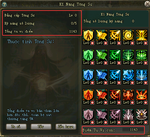 Tẩy kỹ năng Tông Sư