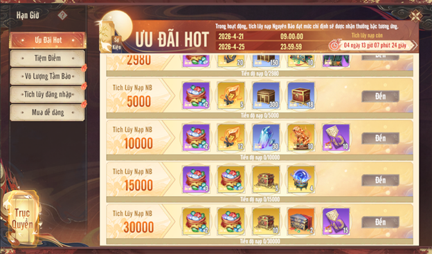 Tích lũy nạp nhận quà