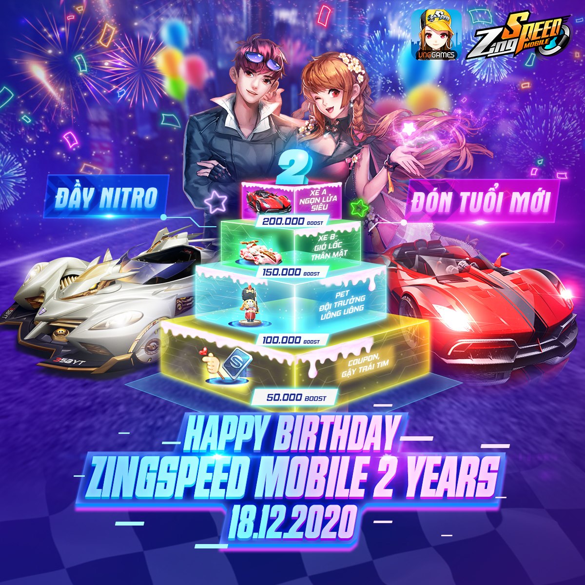 ZingSpeed Mobile chính thức tròn 4 tuổi game thủ chạy đua nhận quà sinh  nhật khủng